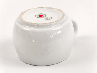 Deutsche Arbeitsfront, Kantinenporzellan, Kaffeetasse, Durchmesser 8cm, Hersteller Eschenbach Bavaria, gebraucht