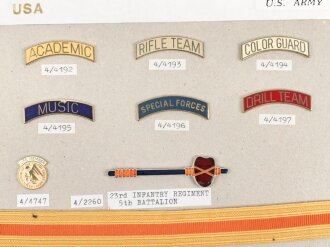 U.S. Army , Sammlung Abzeichen aller Art, jeweils auf...