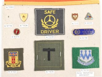 U.S. Army , Sammlung Abzeichen aller Art, jeweils auf Karton befestigt