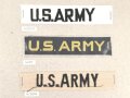 U.S. Army , Sammlung Schriftzüge für die Uniform in verschiedenen Ausführungen, jeweils auf Karton befestigt