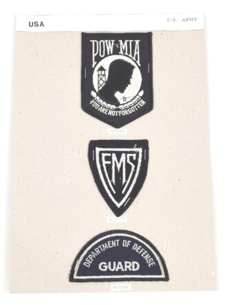 U.S. Army , Sammlung Abzeichen, jeweils auf Karton befestigt