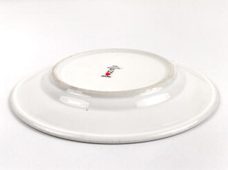 Kriegsmarine, Kantinenporzellan flacher Teller, Durchmesser 25cm, Hersteller  Koenigszelt 1940 ,  gebraucht