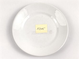 Heer, Kantinenporzellan flacher Teller, Durchmesser 23cm, Hersteller Rhenania Bonn 1938. Gebraucht.