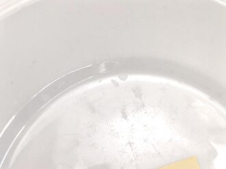 Heer, Kantinenporzellan flacher Teller, Durchmesser 23cm, Hersteller Rhenania Bonn 1938. Gebraucht.