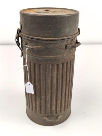 Luftschutz Gasmaskendose "AUER" Originallack, ungereinigtes Stück