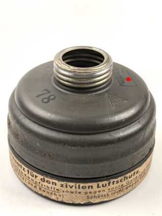 Luftschutz, "AUER"  S-Filtereinsatz für den zivilen Luftschutz. Guter Zustand, datiert 1941.