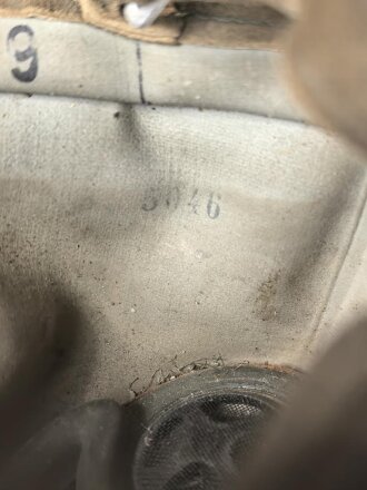 Wehrmacht,  Gasmaske Modell 1930 , datiert 1936. Leicht verformt