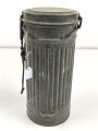 Wehrmacht,  Gasmaskendose, Bereitschaftsbüchse Modell 1938. Originallack, ungereinigtes Stück, datiert 1940