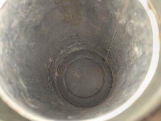 Wehrmacht,  Gasmaskendose, Bereitschaftsbüchse Modell 1938. Originallack, ungereinigtes Stück, datiert 1938