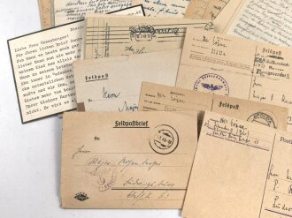 Konvolut Feldpost / Post und Briefe an einen Major Rosenberger im Artillerie Regiment 129