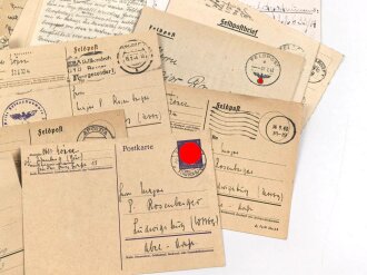 Konvolut Feldpost / Post und Briefe an einen Major Rosenberger im Artillerie Regiment 129