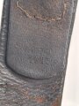 1.Weltkrieg, Koppelriemen für Mannschaften datiert 1915. Leder zum Teil angetrocknet, Gesamtlänge 102cm