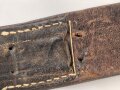 1.Weltkrieg, Koppelriemen für Mannschaften . Eingekürztes Stück, Gesamtlänge 95cm, stark getragen