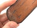 Koppelriemen für Mannschaften zum Waffenrock der Wehrmacht. Lackleder, gebraucht, Gesamtlänge 84cm