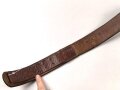 Koppelriemen für Mannschaften zum Waffenrock der Wehrmacht. Lackleder, gebraucht, Gesamtlänge 84cm