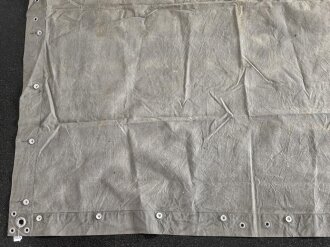 Zeltbahn Reichswehr / frühe Wehrmacht. Schnitt wie die Plane aus dem 1. Weltkrieg, gebrauchtes Stück ohne erkennbare Stempelung