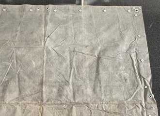 Zeltbahn Reichswehr / frühe Wehrmacht. Schnitt wie die Plane aus dem 1. Weltkrieg, gebrauchtes Stück ohne erkennbare Stempelung