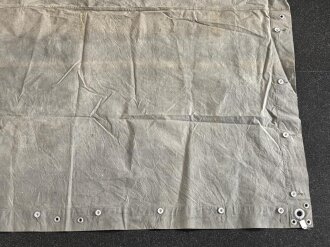 Zeltbahn Reichswehr / frühe Wehrmacht. Schnitt wie die Plane aus dem 1. Weltkrieg, gebrauchtes Stück ohne erkennbare Stempelung
