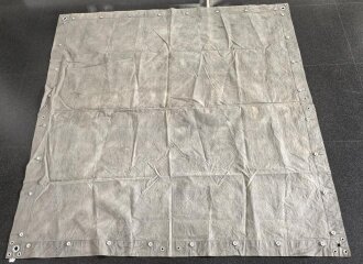 Zeltbahn Reichswehr / frühe Wehrmacht. Schnitt wie die Plane aus dem 1. Weltkrieg, gebrauchtes Stück ohne erkennbare Stempelung