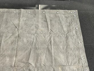 Zeltbahn Reichswehr / frühe Wehrmacht. Schnitt wie die Plane aus dem 1. Weltkrieg, gebrauchtes Stück ohne erkennbare Stempelung