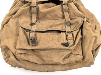 Luftwaffe Tropenrucksack. Getragenes Stück, ungereinigt, Rückseite unschlau beschriftet