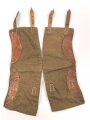 Paar Gamaschen Wehrmacht, getragenes Paar, das Leder zum Teil rissig.