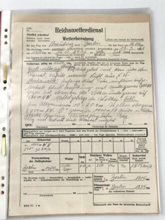 Luftwaffe, Konvolut Flugaufträge, Feldpost, Post eines Angehörigen Schlachtgeschwader 1, seit September 1943 nach Flaktreffer vermisst