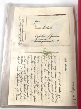 Luftwaffe, Konvolut Flugaufträge, Feldpost, Post eines Angehörigen Schlachtgeschwader 1, seit September 1943 nach Flaktreffer vermisst