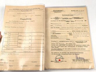 Luftwaffe, Konvolut Flugaufträge, Feldpost, Post eines Angehörigen Schlachtgeschwader 1, seit September 1943 nach Flaktreffer vermisst