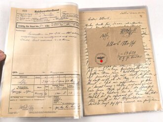 Luftwaffe, Konvolut Flugaufträge, Feldpost, Post eines Angehörigen Schlachtgeschwader 1, seit September 1943 nach Flaktreffer vermisst