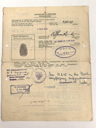 Kriegsmarine , Nachlass eines Angehörigen wohl 23. U Flottille, später Norwegen