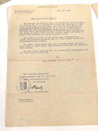 Umfangreicher Papiernachlass einer Familie aus Kaiserslautern.