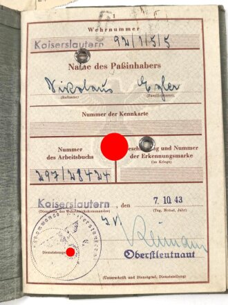 Umfangreicher Papiernachlass einer Familie aus Kaiserslautern.