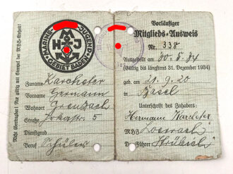 Marine Hitlerjugend Gefolgschaft 142 Lörrach, kleiner Nachlass eines Angehörigen