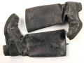 Paar Stiefel für Offiziere. Alter und Herkunft unbekannt. Ungereinigtes Paar, Sohlenlänge 31,5cm