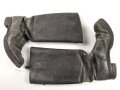 Paar Stiefel für Offiziere. Alter und Herkunft unbekannt. Ungereinigtes Paar, Sohlenlänge 31,5cm