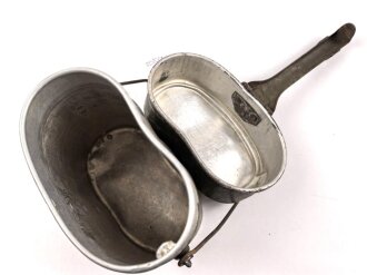 Kochgeschirr alter Art ( hohe Form ) vermutlich Reichswehr. originallack, keine Stempelung ersichtlich