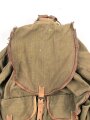 Rucksack Wehrmacht, gebrauchtes Stück, die schweren Trageriemen waren vermutlich ursprünglich für etwas anderes gedacht. Typische zusammenstellunf von allem was noch da war zum Ende des Krieges hin.