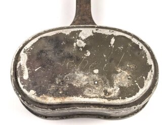 Deckel eines Kochgeschirr alter Art frühe Wehrmacht, Originallack, Hersteller OLHM38