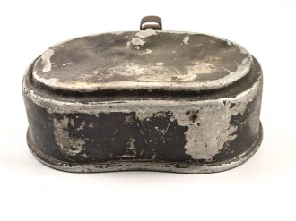 Deckel eines Kochgeschirr alter Art frühe Wehrmacht, Originallack, Hersteller OLHM38