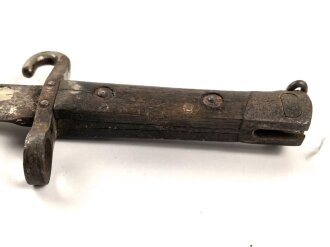 Österreich Seitengewehr Mannlicher 1895 mit Haken für Portepee. Ungereinigt, Scheide fehlt