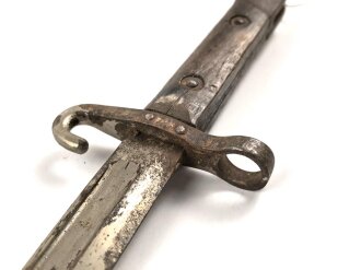 Österreich Seitengewehr Mannlicher 1895 mit Haken für Portepee. Ungereinigt, Scheide fehlt