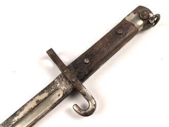 Österreich Seitengewehr Mannlicher 1895 mit Haken für Portepee. Ungereinigt, Scheide fehlt