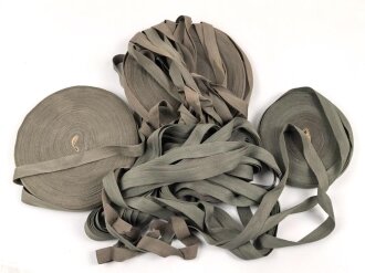 Drei Rollen Webband Wehrmacht. Breite 21cm, Durchmesser je etwa 22cm. Relativ dickes Material