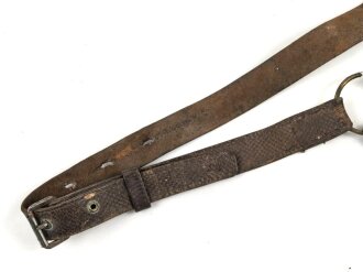 Kaiserreich, Säbelkoppel unvollständig. Nicht gereinigt, Leder weich