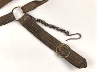 Kaiserreich, Säbelkoppel unvollständig. Nicht gereinigt, Leder weich