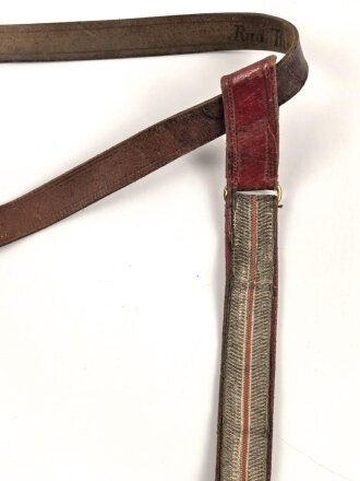 Säbelkoppel Kaiserreich. Nicht gereinigt, Leder weich