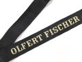 Dänemark, Mützenband " Olfert Fischer" Alter unbekannt, Gesamtlänge 71cm