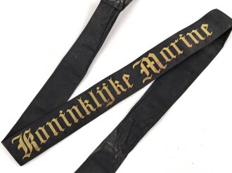 Niederlande, Mützenband " Koninklijke Marine" Alter unbekannt, Gesamtlänge 96cm