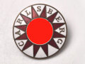 Dänemark, emailliertes Abzeichen Brauerei " Carlsberg"  aus den 1920/1930 iger Jahren, mittig Hakenkreuz. Durchmesser 23mm.